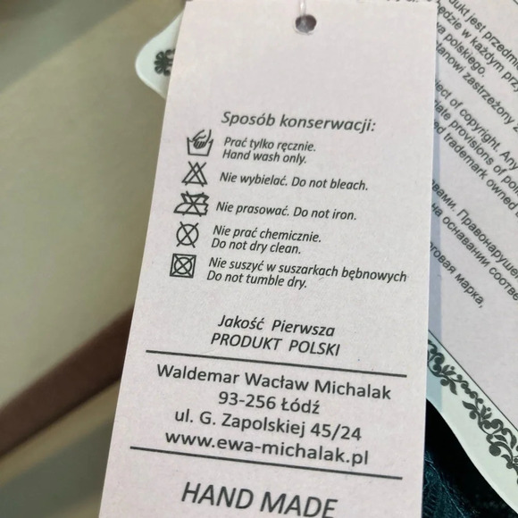 EWA MICHALAK Sz 32 J Emerald Lace Adjustable Straps Underwire Unpadded Bra NWT - Picture 6 of 13